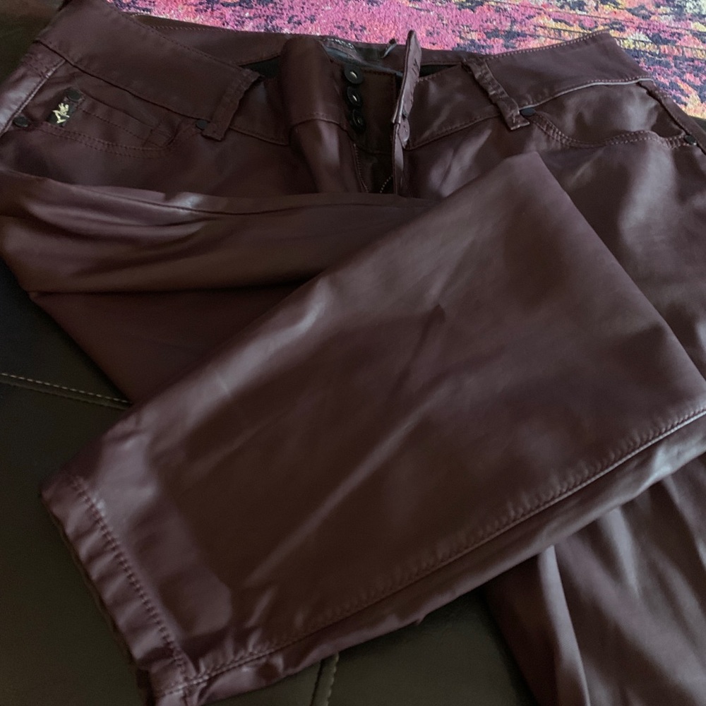 Torrid faux leather oxblood jegging - Picture 3 of 4